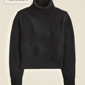 J. Crew Elegant Black Turtleneck Sweater